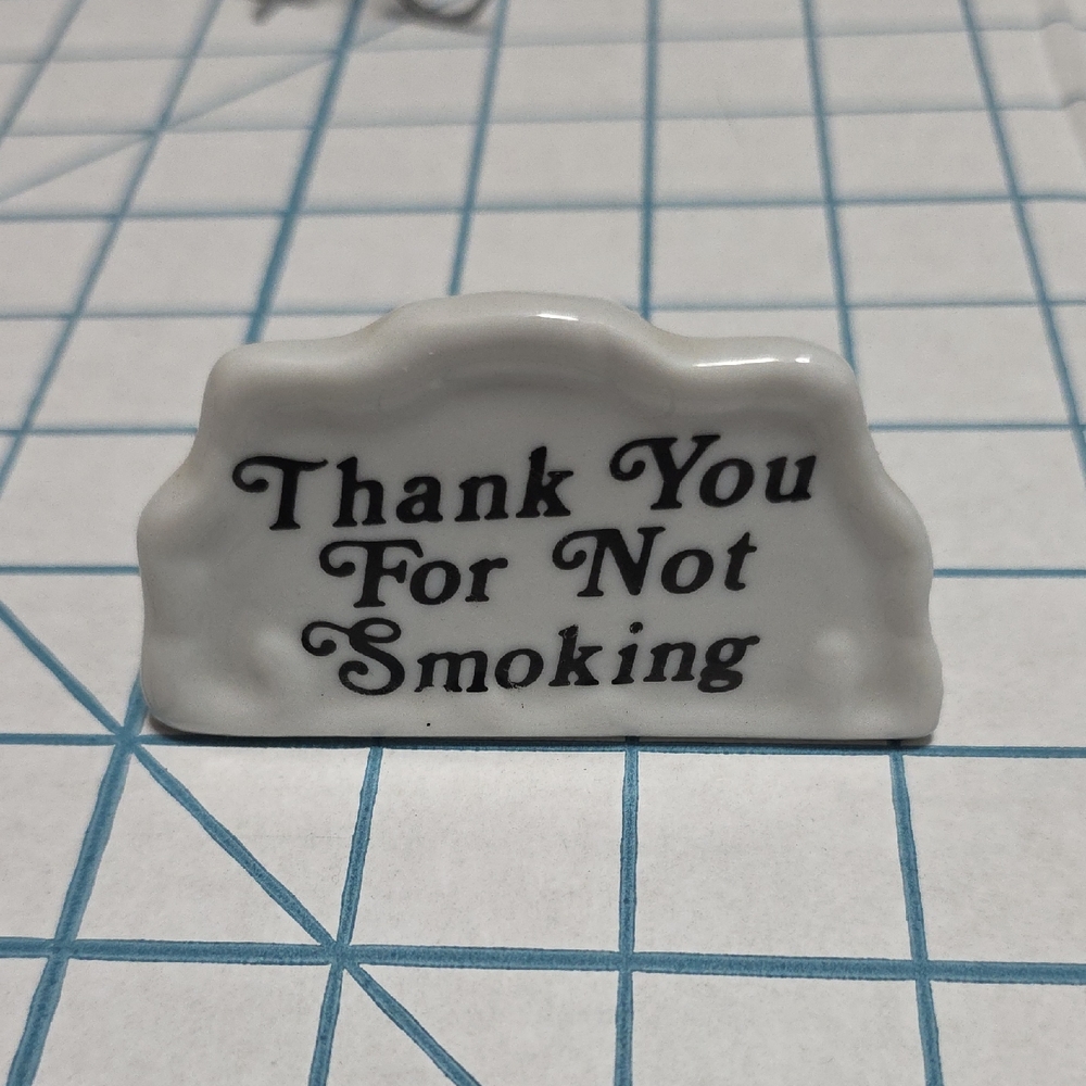 Source Unknown White Thank You For Not Smoking Sign‎